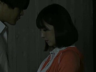 Japanese Teacher's Creamy Sex with Big Titted JAV Idols during Storm